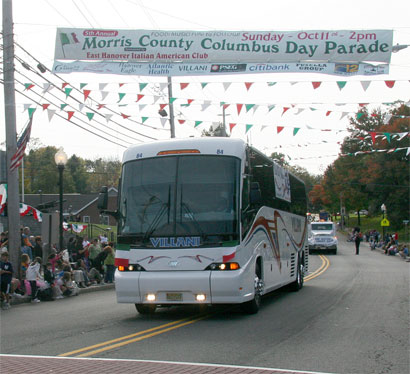 Villanis Bus at the Morris County Columbus Day Parade.